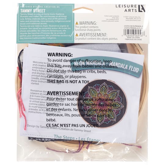 Leisure Arts 6 Neon Mandala Embroidery Kit Michaels Leisure Arts 6 Neon Mandala Embroidery Kit Michaels